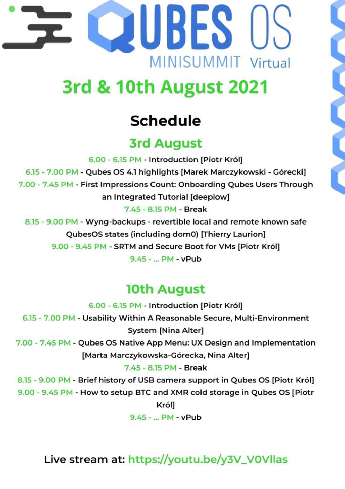 Qubes OS **Minisummit**