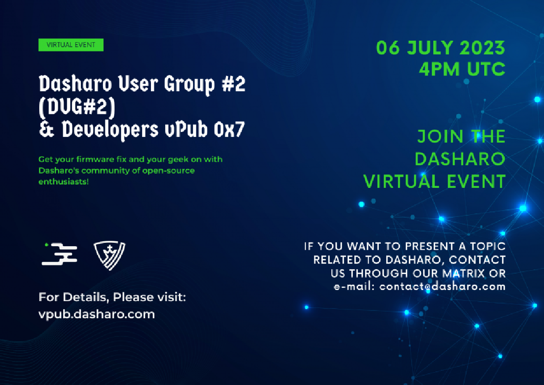 Dasharo User Group 2 **& Developers vPub 0x7**