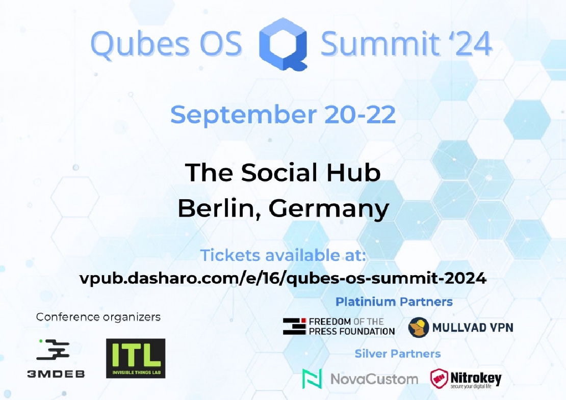 Qubes OS **Summit 2024**